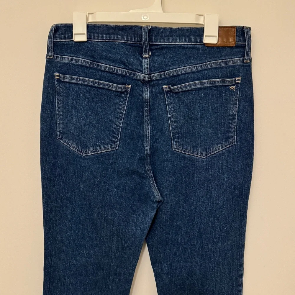 Madewell Slim Demi-Boot Jeans in Midwick Wash Size 31 Dark Blue Bootcut Jean - Picture 8 of 13